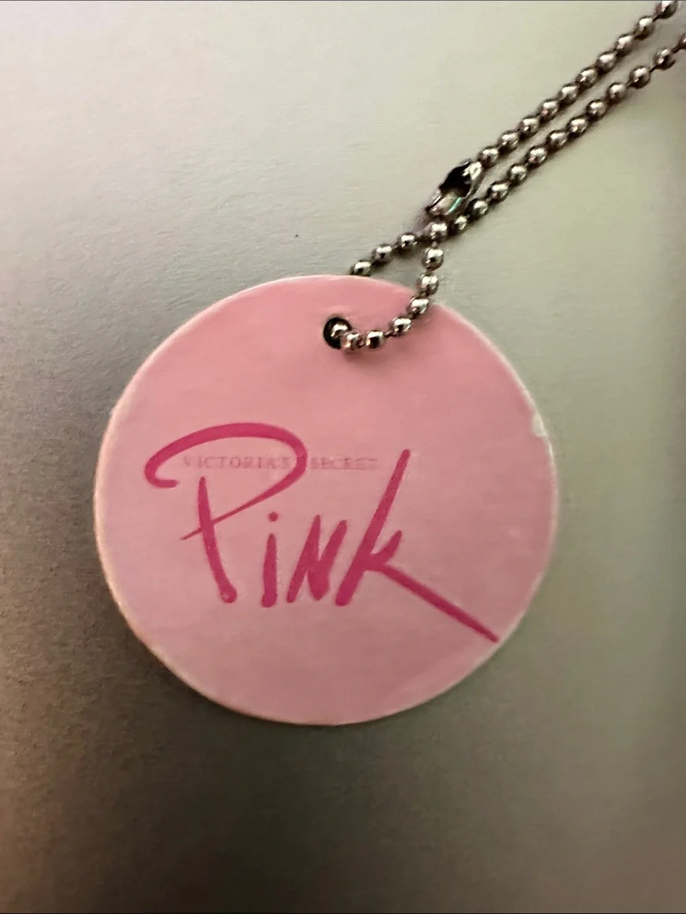 PINK Victoria's Secret Vintage Clear Vinyl Pouch with Pink Dog sticky notes